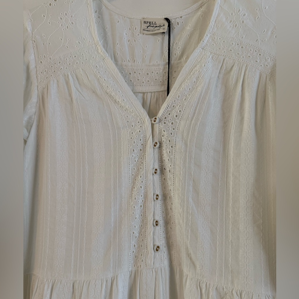 Spell Free People Whimsy Garden Lace Gown - Moonflower - Picture 7 of 12